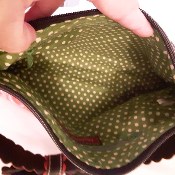 Vintage Isabella Fiore Black Rose Floral Purse Lowest Price - Picture 8 of 9